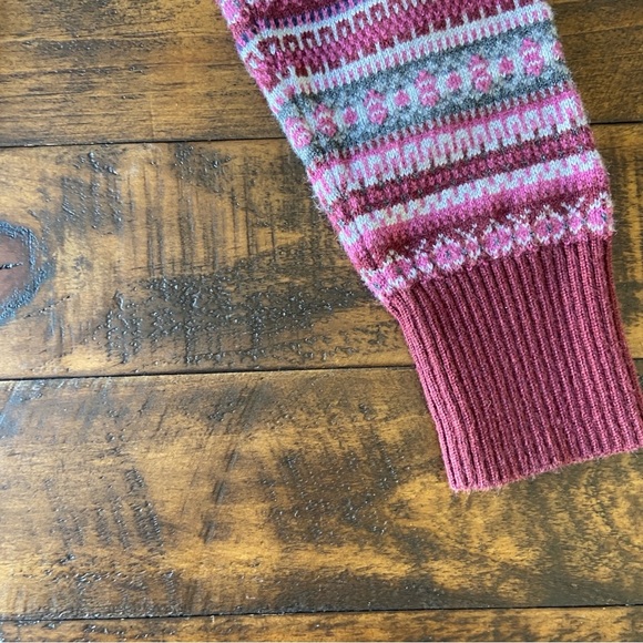 Bass Youth Sweater Size S Medium Cotton Blend Red Maroone Striped Preppy 90s - Picture 8 of 8